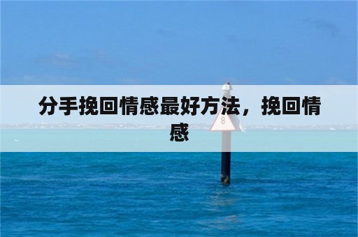 分手挽回情感最好方法，挽回情感