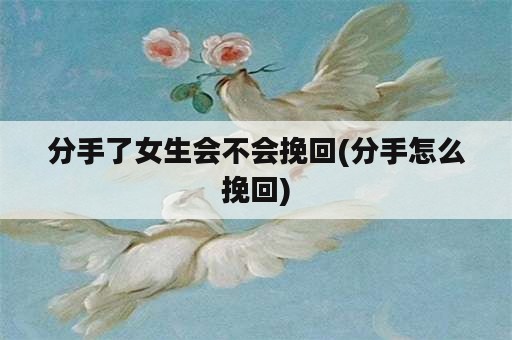 分手了女生会不会挽回(分手怎么挽回)