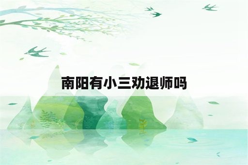 南阳有小三劝退师吗