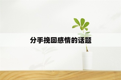 分手挽回感情的话题