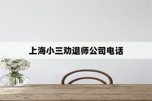 上海小三劝退师公司电话