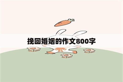 挽回婚姻的作文800字