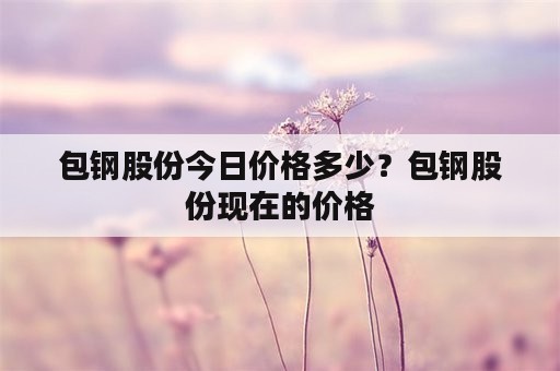 包钢股份今日价格多少？包钢股份现在的价格