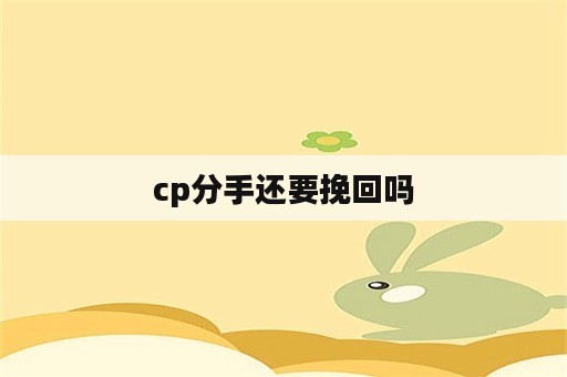 cp分手还要挽回吗