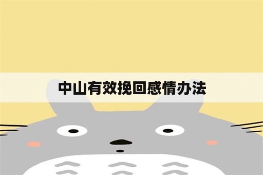 中山有效挽回感情办法