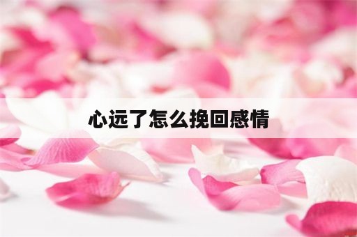 心远了怎么挽回感情