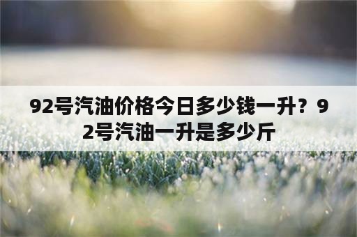 92号汽油价格今日多少钱一升？92号汽油一升是多少斤